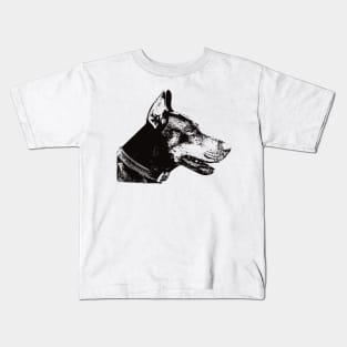 Dobermann Pinscher Face Design Kids T-Shirt